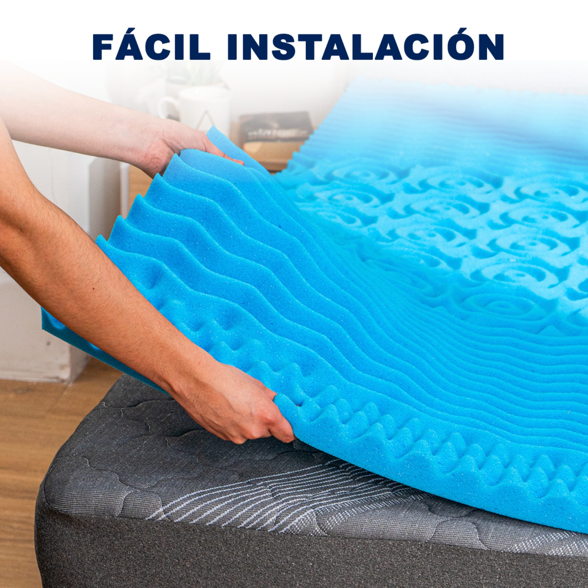 Foto 5 pulgar | Colchoneta De Memory Foam Queen Size Con Infusión Gel Atlas