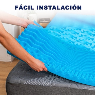 Foto 4 | Colchoneta De Memory Foam Queen Size Con Infusión Gel Atlas