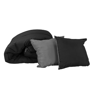 Foto 1 | Couzy Set De Edredon Doble Vista. Incluye: Funda (1) Y Cojin Doble Vista (1) Microfibra-150 Gramos Negro-gris Oxf