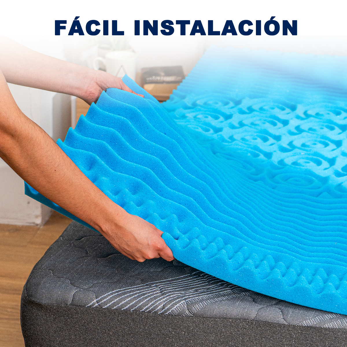 Foto 4 pulgar | Colchoneta De Memory Foam Individual Con Infusión Gel Atlas