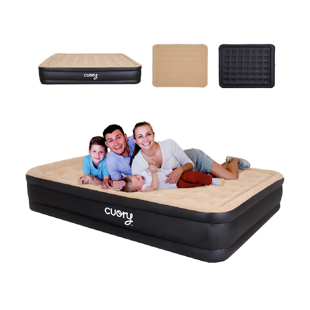 Colchón Inflable Queen Size Bomba Eléctrica Cama Resistente