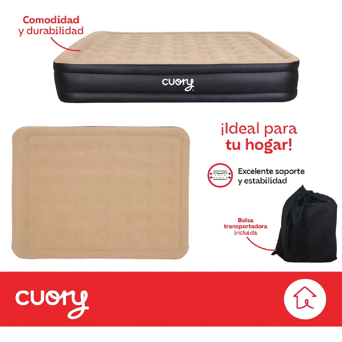 Foto 5 pulgar | Colchón Inflable Queen Size Bomba Eléctrica Cama Resistente
