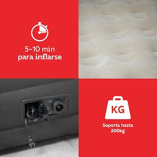 Foto 5 | Colchón Inflable Queen Size Bomba Eléctrica Cama Resistente