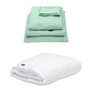 Foto 1 | Cloud Softy Matrimonial Protector Cloud + Sabanas Softy Menta