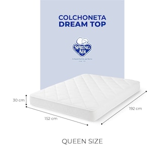 Foto 6 | Cubre Colchón Queen Size Dream Top, Extra Confort Tecnología Skin System. Impermeable, Hipoalergénica Y Transpirable