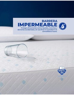Foto 5 | Cubre Colchon Individual Cool Sleep. Impermeable E Hipoalergénico, Transpirable Y Fresco