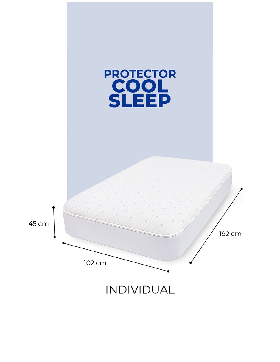 Foto 8 pulgar | Cubre Colchon Individual Cool Sleep. Impermeable E Hipoalergénico, Transpirable Y Fresco
