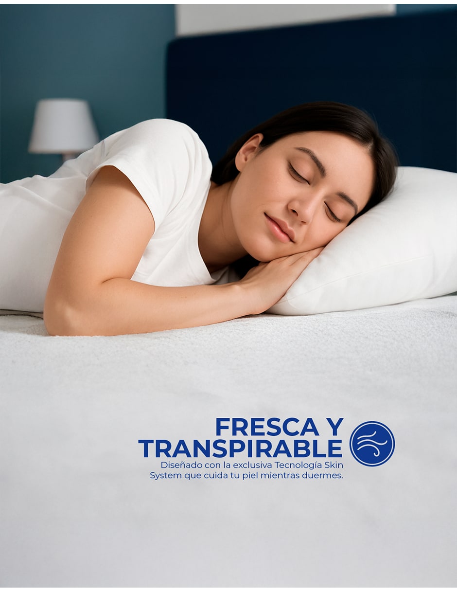 Foto 4 | Cubre Colchon Queen Size Towel-tech, Tecnología Skin System. Impermeable, Anti Ácaros, Hipoalergénico Y Transpirable