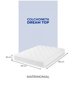 Foto 6 | Cubre Colchón Matrimonial Dream Top, Extra Confort Tecnología Skin System. Impermeable, Hipoalergénica Y Transpirable