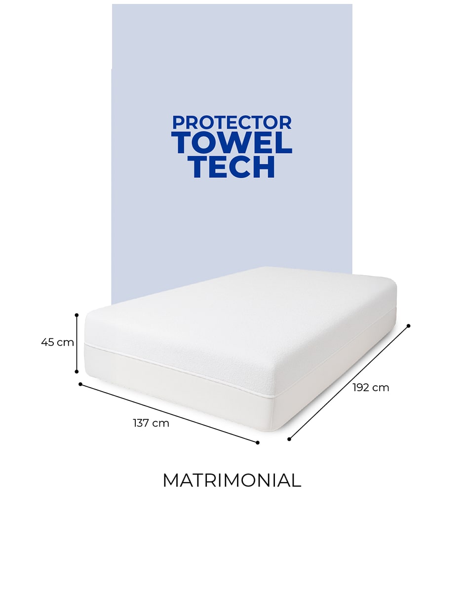 Foto 6 | Cubrecolchón Impermeable Matrimonial Spring Air Towel-Tech
