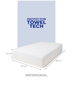 Foto 6 | Cubrecolchón Impermeable Matrimonial Spring Air Towel-Tech