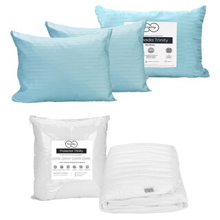 Foto 1 | Protector Trinity Color Blanco Matrimonial + 2 Almohadas Trinity