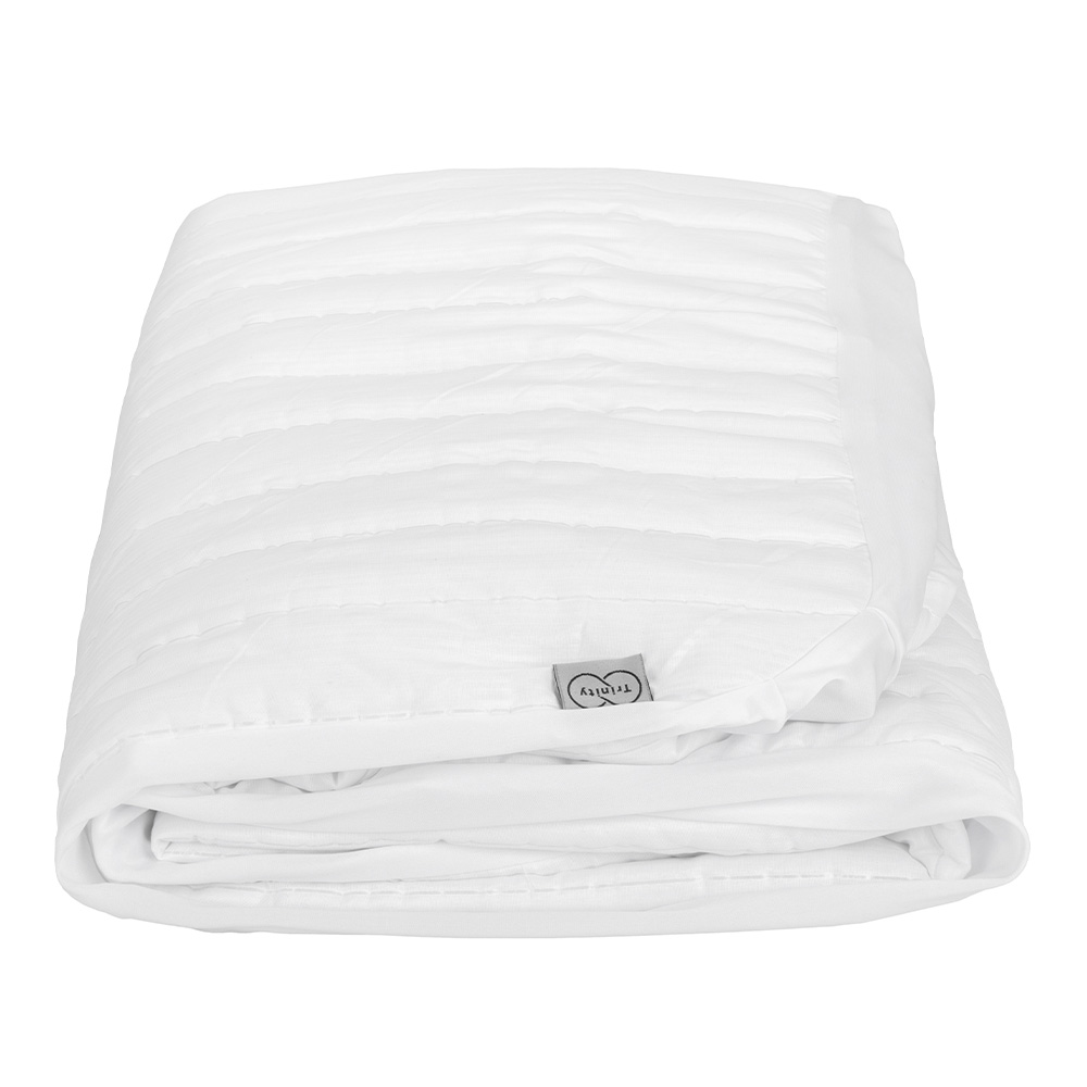 Foto 4 pulgar | Protector Trinity Color Blanco Queen Size + Sábanas Trinity Rosas + 2 Almohadas Trinity