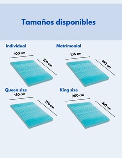 Foto 6 | Colchoneta Queen Size 7.6cm Sobrecolchón Memory Foam 7 Zonas