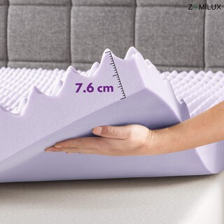Foto 7 | Colchoneta Matrimonial 7.6cm Sobrecolchón Memory Foam 7 Zona