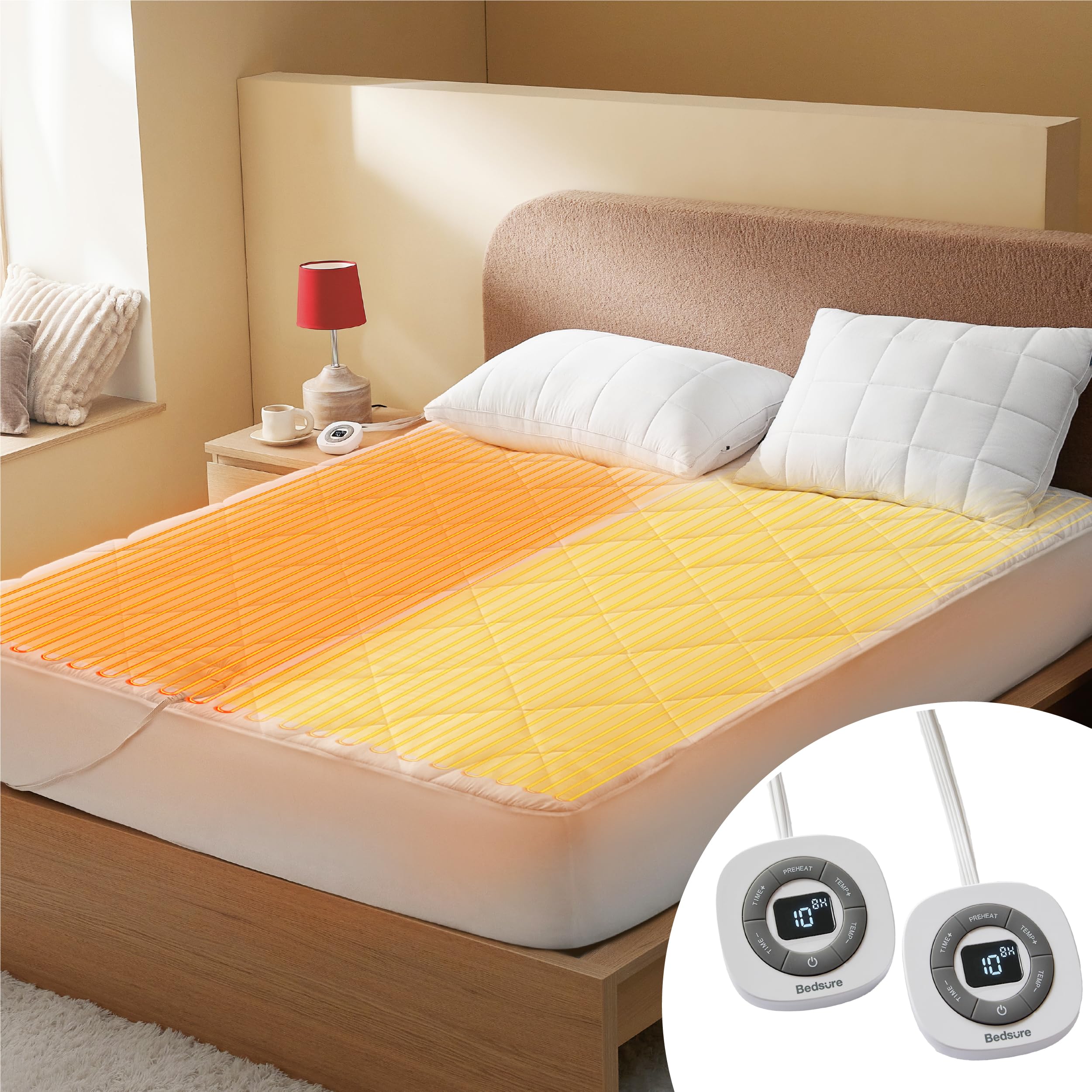 Foto 1 | Funda De Colchón Con Calefacción Bedsure Queen Con Memoria Y Precalentamiento  60 X 80 - Venta Internacional.