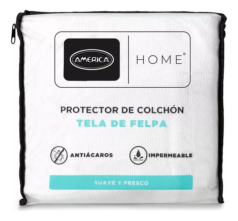 Foto 2 pulgar | Cubre Colchón Matrimonial De Felpa America Home Protector Impermeable Hipoalergénico