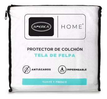 Foto 1 | Cubre Colchón Matrimonial De Felpa America Home Protector Impermeable Hipoalergénico