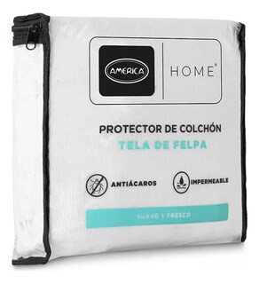 Foto 3 | Cubre Colchón Matrimonial De Felpa America Home Protector Impermeable Hipoalergénico
