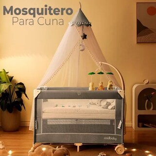Foto 2 | Mosquitero Para Cuna Corral De Bebé Coolbaby Dosel Cuna 360 Verde