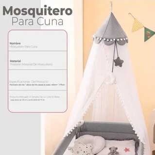 Foto 3 | Mosquitero Para Cuna Corral De Bebé Coolbaby Dosel Cuna 360 Verde