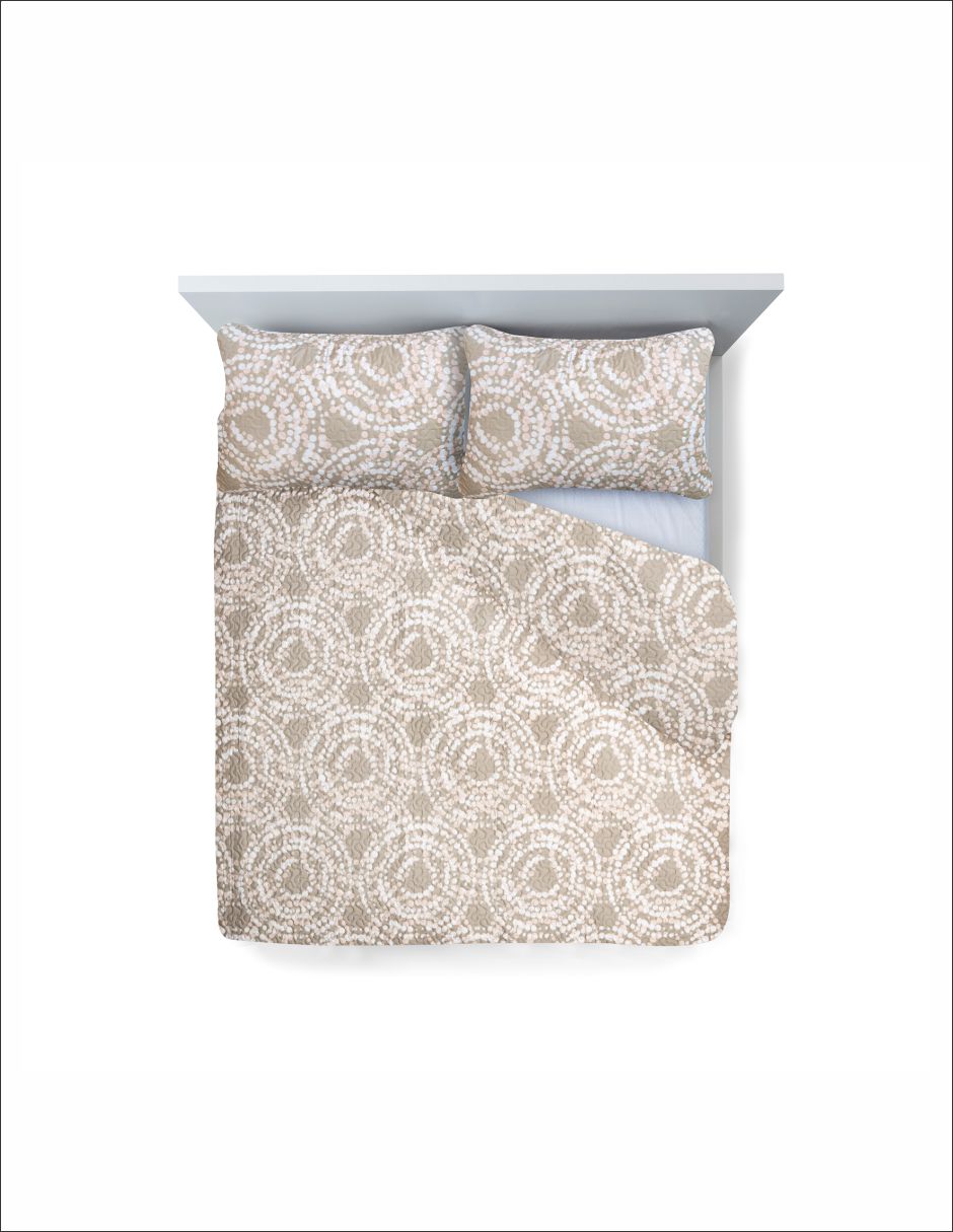 Set de Edredón Reversible Ind Sfera Tesso Home color Beige