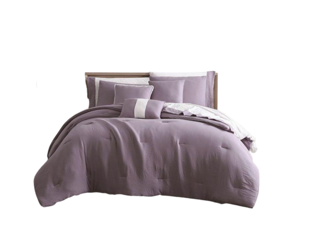 Set de Edredón B.Kind & Beyond Queen Size color Púrpura 10 Piezas