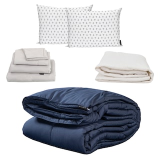 Foto 1 | Set Edredón Dicasa Homy Color Azul Matrimonial + Sábanas Softy+ Protector de Colchón + Almohada 2pack