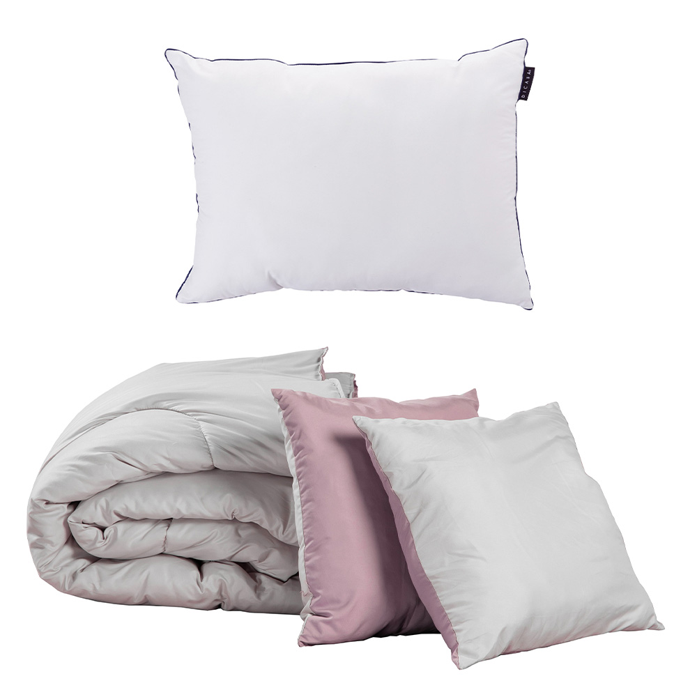 Edredón Dicasa Couzy Dos Vistas color Lila Individual + Almohada One