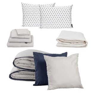 Foto 1 | Edredón Dicasa Couzy Dos Vistas color Azul Queen Size + Sábanas Softy + Protector + 2 Almohadas