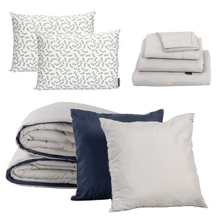 Foto 1 | Edredón Dicasa Couzy Dos Vistas color Azul Queen Size + Sábanas Softy + 2 Almohadas