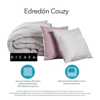 Foto 7 | Edredón Dicasa Couzy Dos Vistas color Lila Matrimonial + 2 Almohadas