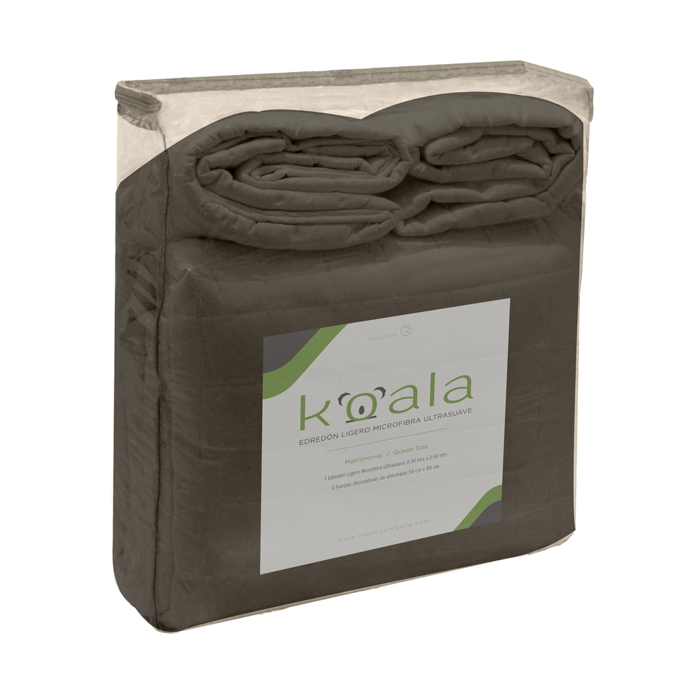 Foto 5 pulgar | Edredón Ligero Individual Rebeca Koala Microfibra color Gris