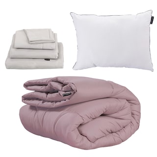 Foto 1 | Edredón Dicasa Homy color Lila Individual + Sábanas Softy Gris + Almohada One