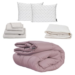 Foto 1 | Edredón Dicasa Homy color Lila King Size + Sábanas Softy Gris + Protector + 2 Almohadas 2-pack