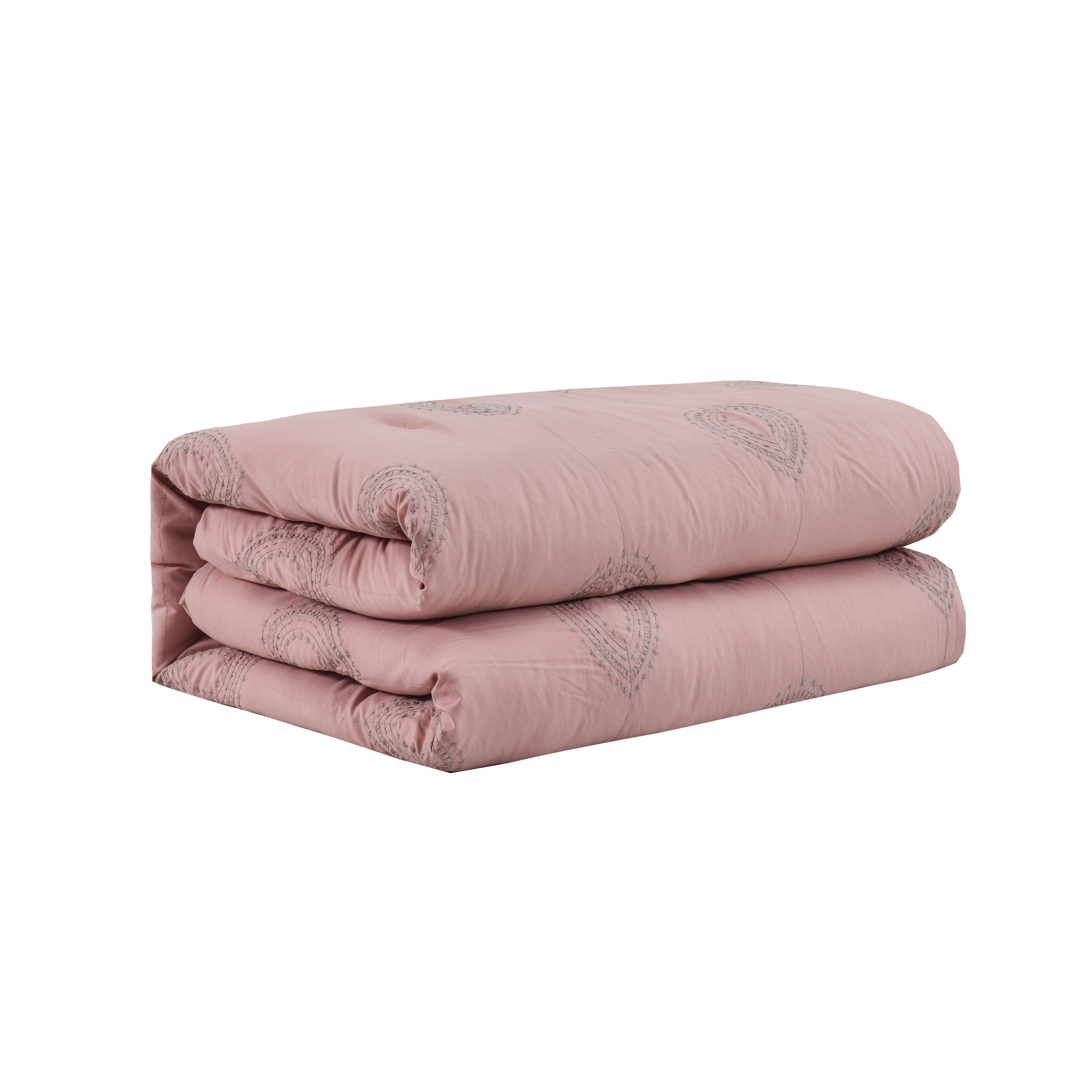 Foto 4 pulgar | Juego De Edredón King 5 Pzas Phoebe Color Rosa Fundas De Almohada Y Cojines Linea Marie Claire