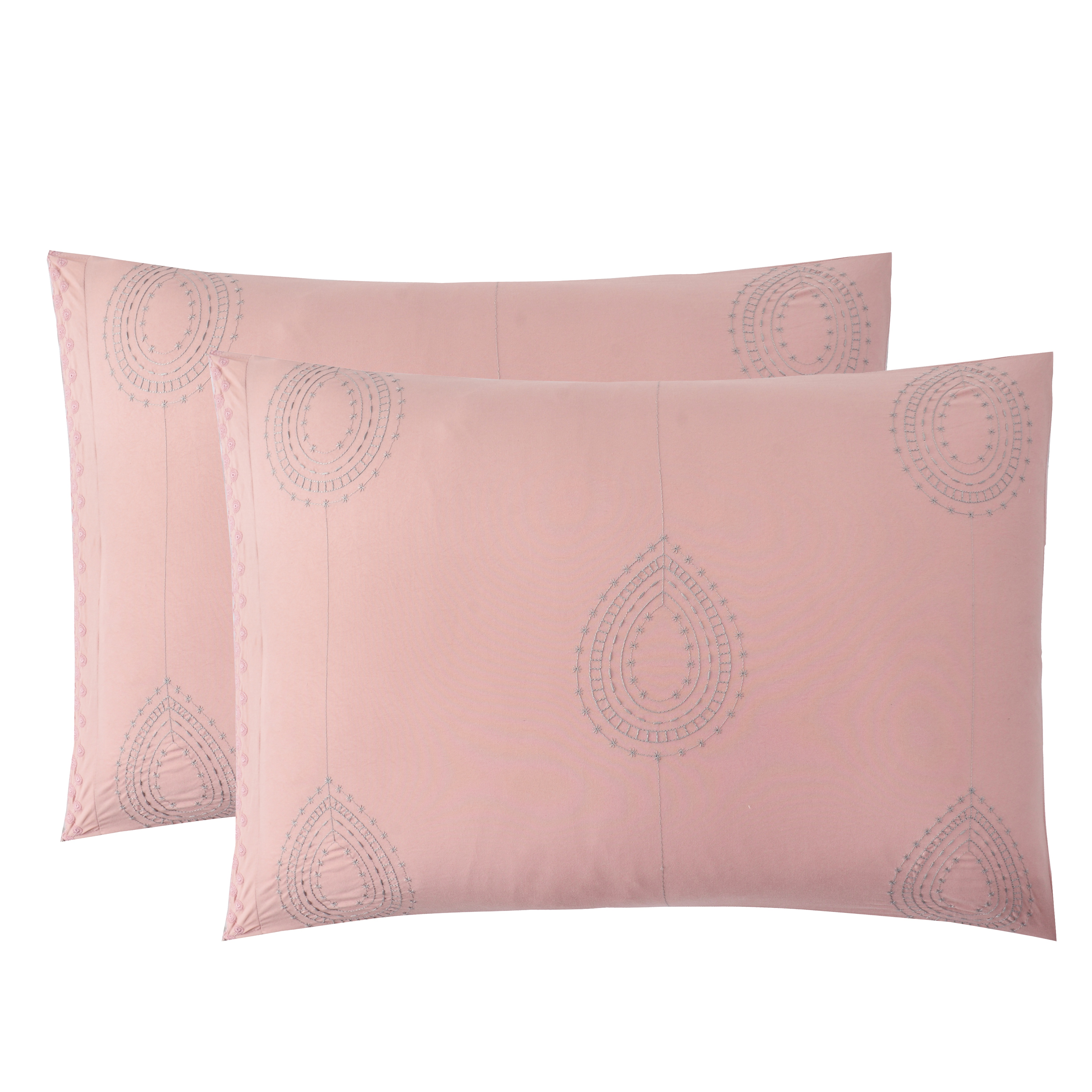 Foto 5 pulgar | Juego De Edredón King 5 Pzas Phoebe Color Rosa Fundas De Almohada Y Cojines Linea Marie Claire