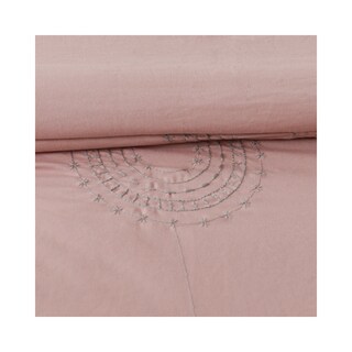 Foto 5 | Juego De Edredón King 5 Pzas Phoebe Color Rosa Fundas De Almohada Y Cojines Linea Marie Claire