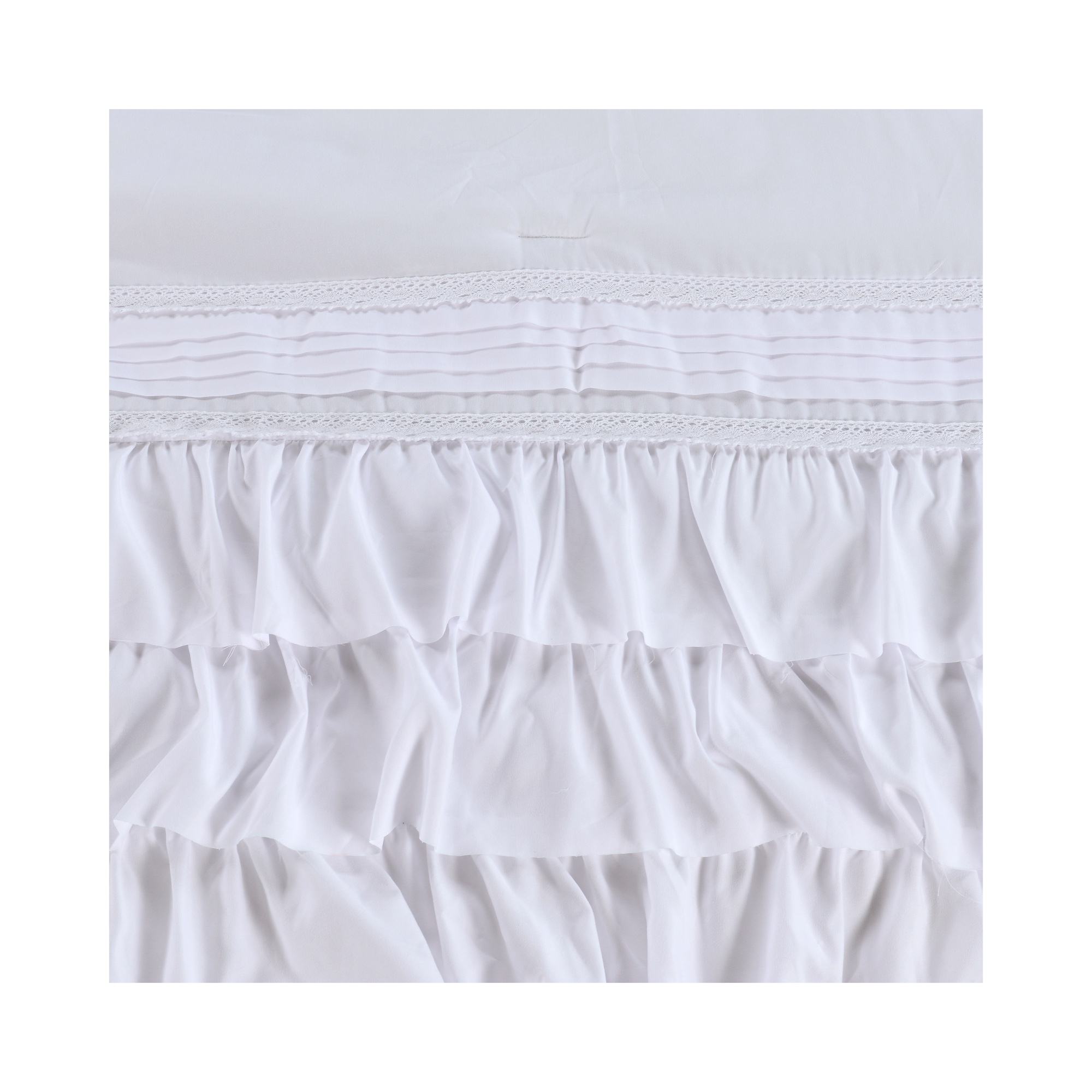Foto 7 | Juego De Edredón King 5 Pzas Chloe Color Blanco Incluye Fundas De Almohada Y Cojines Linea Marie Claire