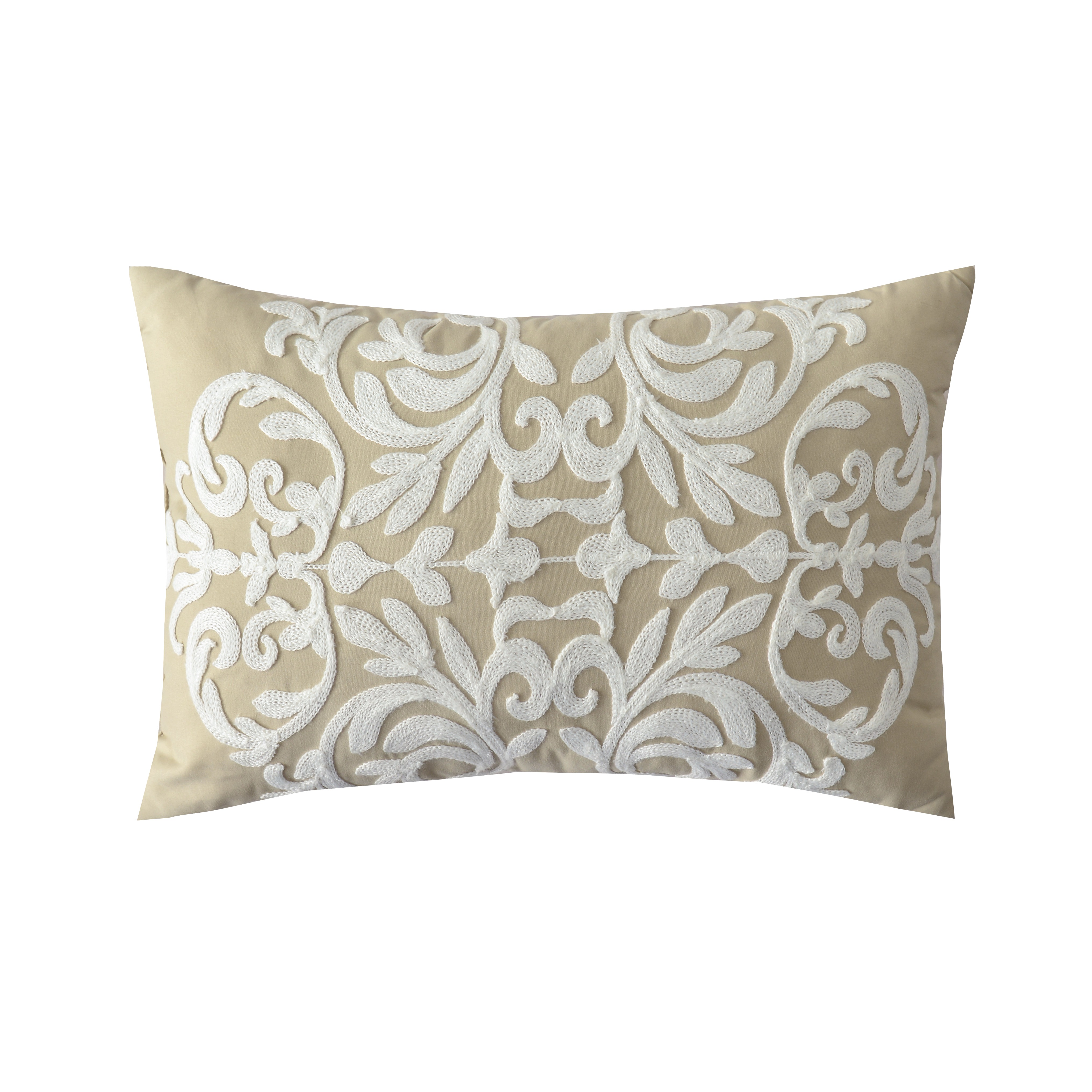 Foto 5 | Juego De Edredón King 5 Pzas Phoebe Color Blanco Fundas De Almohada Y Cojines Linea Marie Claire