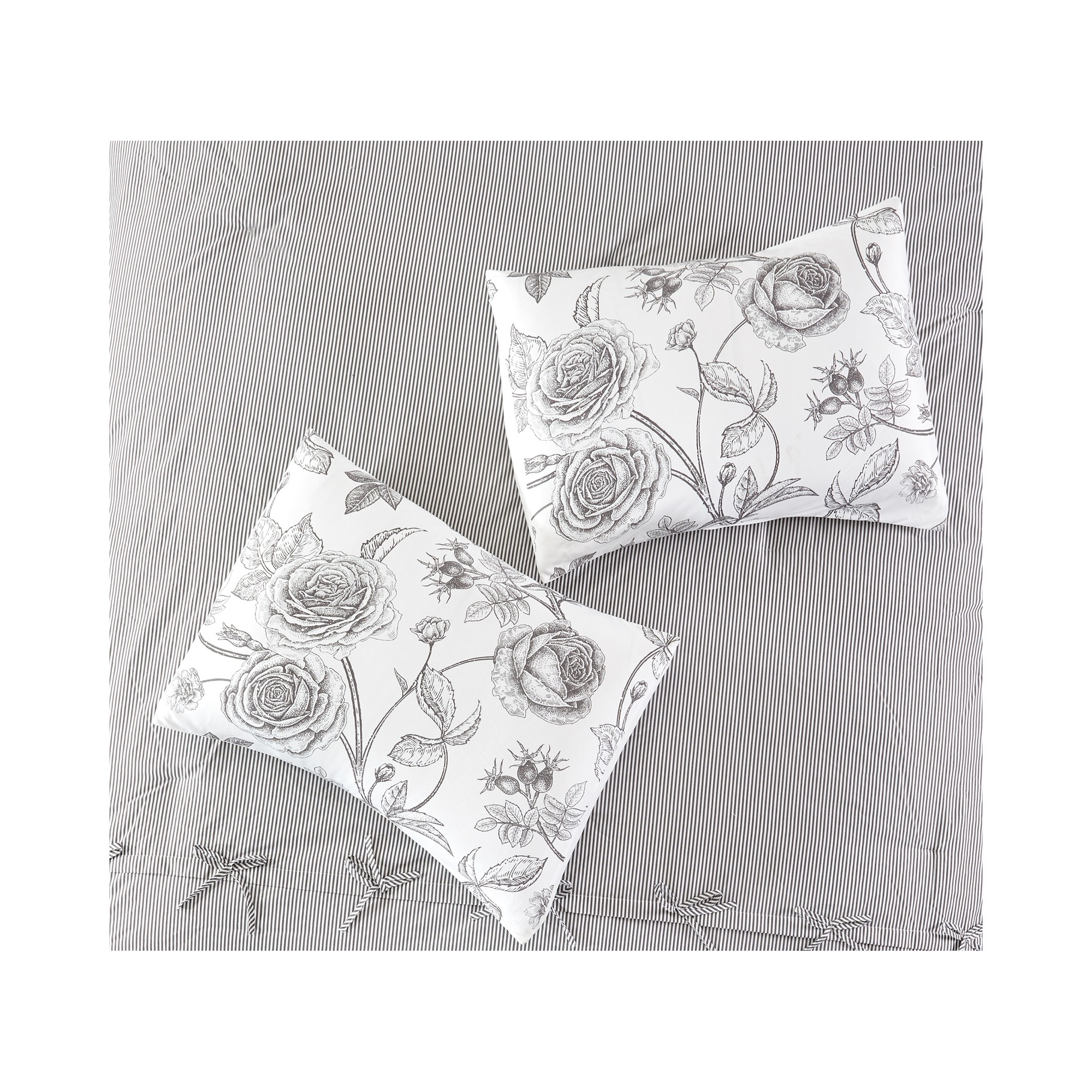 Foto 6 | Juego De Edredón King 5 Pzas Denim Color Gris Incluye Fundas De Almohada Y Cojines Linea Marie Claire