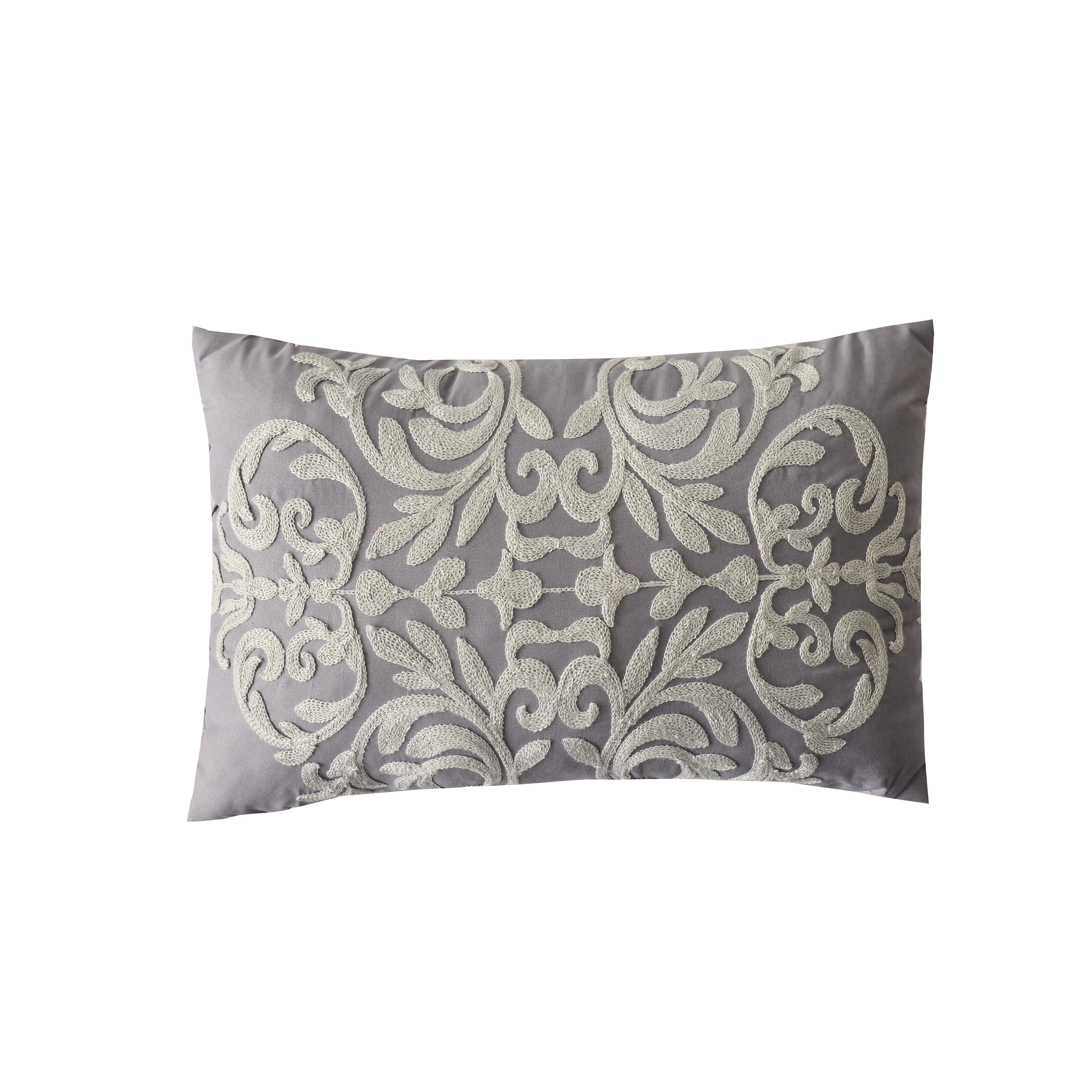 Foto 5 | Juego De Edredón Individual 4 Pzas Phoebe Color Gris Fundas De Almohada Y Cojines Linea Marie Claire