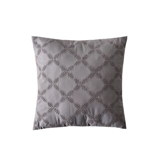 Foto 6 | Juego De Edredón Individual 4 Pzas Phoebe Color Gris Fundas De Almohada Y Cojines Linea Marie Claire