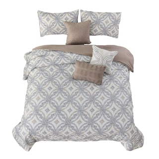Foto 1 | Juego De Edredón Individual 5 Pzas Capri Color Blanco Incluye Fundas De Almohada Y Cojines Linea Marie Claire