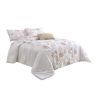 Foto 2 | Juego De Edredón Matrimonial/queen 5 Pzas Willow Color Blanco Incluye Fundas De Almohada Y Cojines Linea Marie Claire