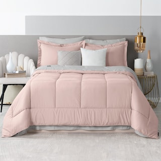 Foto 1 | Set de Edredón con Fundas Y Sábanas 5 Piezas Real Textil Rosa - Gris Individual