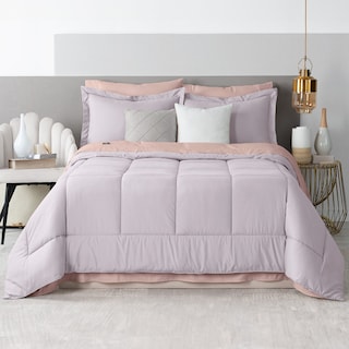 Foto 1 | Set de Edredón con Fundas y Sábanas 7 piezas Real Textil Lavanda Claro Palo de Rosa Queen Size