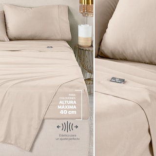 Foto 7 | Set De Edredón Con Fundas Y Sábanas 7 Pzas Real Textil Terracota - Khaki King Size