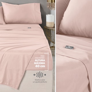 Foto 7 | Set de Edredón con Fundas y Sábanas 7 piezas Real Textil Lavanda Claro Palo de Rosa King Size