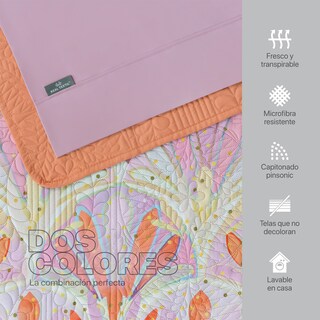 Foto 3 | Set De Edredón Ligero Con Fundas De Almohada Y Set De Sábanas, Real Textil Queen Size Santana Doble Vista